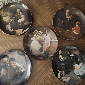 Norman Rockwell Collector Plates Set of 5
